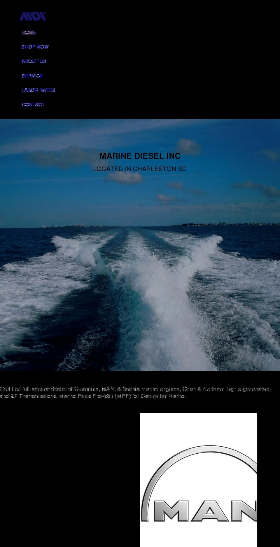marinedieselinc.com shopify website screenshot