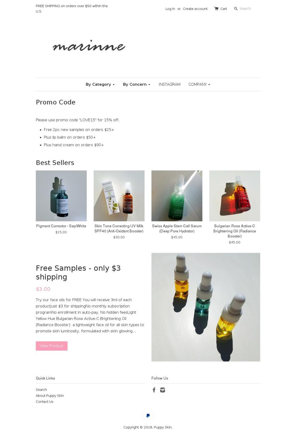 marineherbalism.com — Shopify storefront screenshot