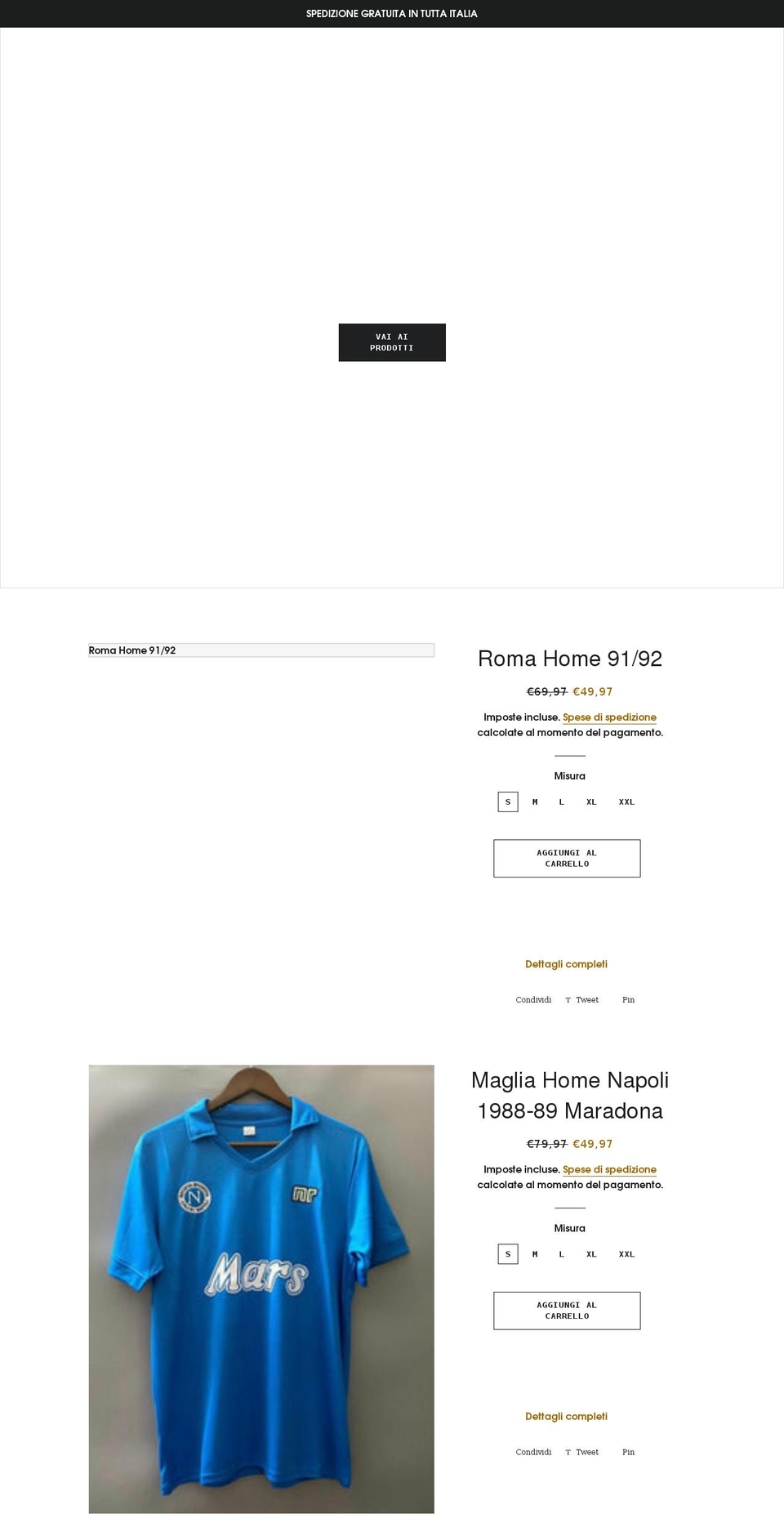 marinellaviaroma.com shopify website screenshot