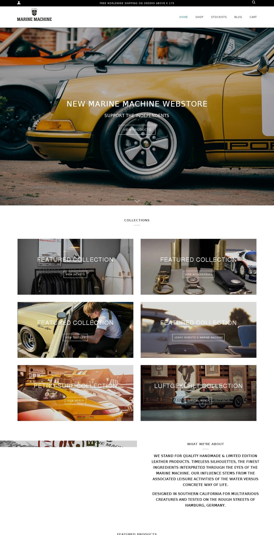 marinemachinesupply.com — Shopify storefront screenshot