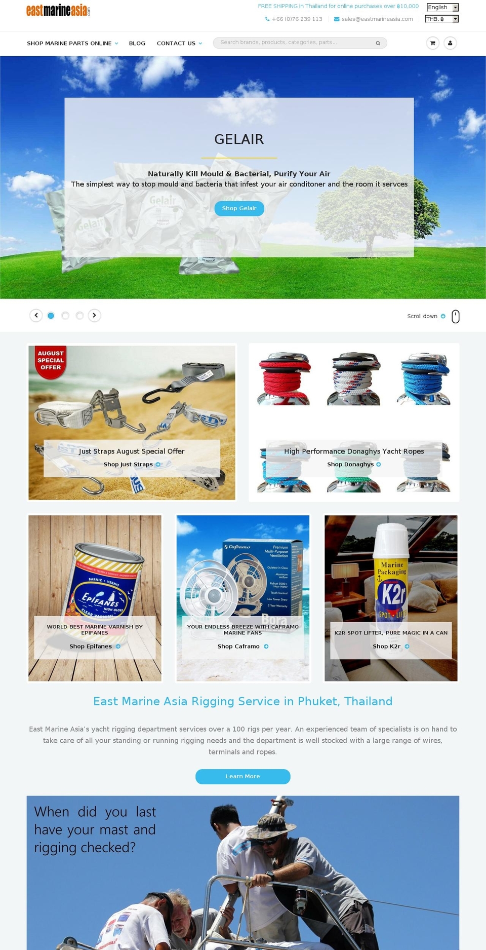 marinepartsthailand.net shopify website screenshot