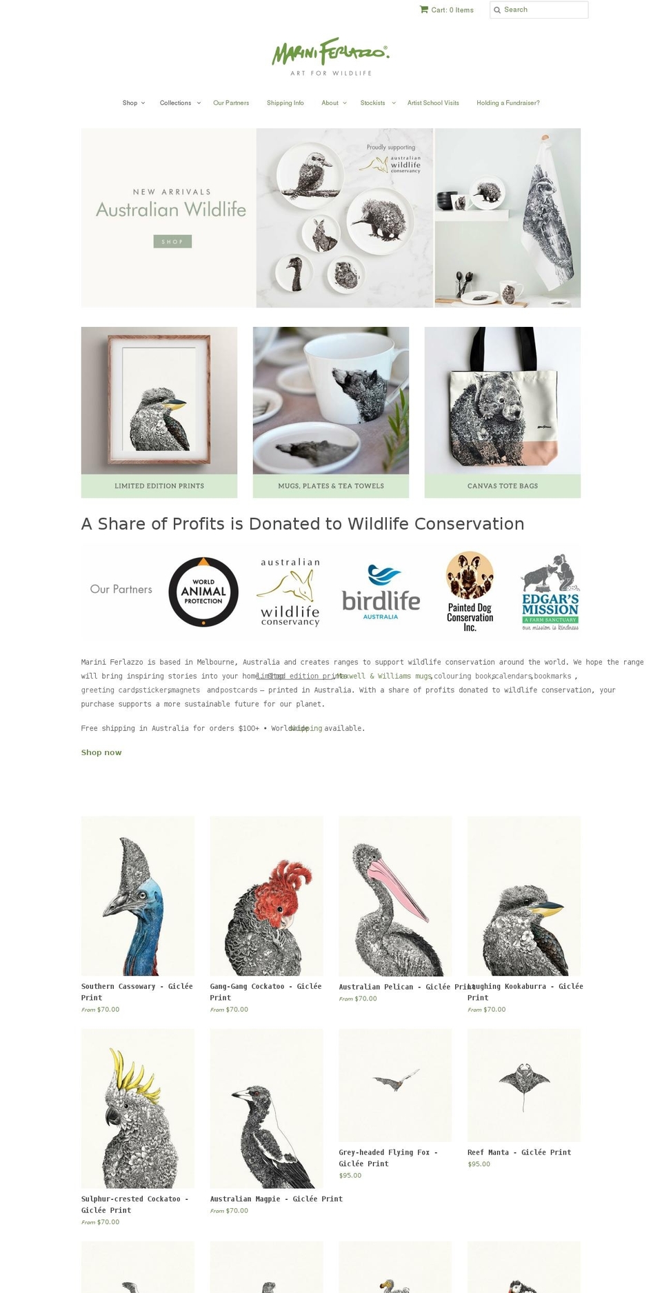 mariniferlazzo.com — Shopify storefront screenshot