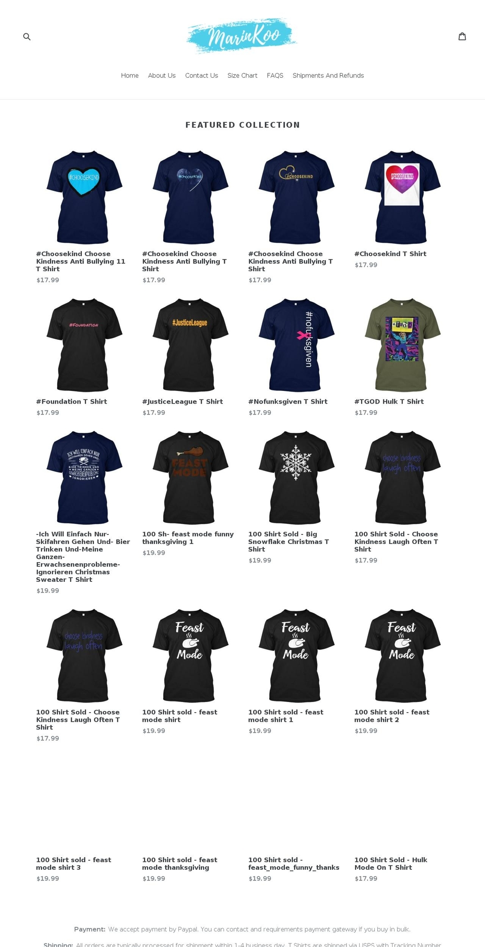 marinkoo.com shopify website screenshot