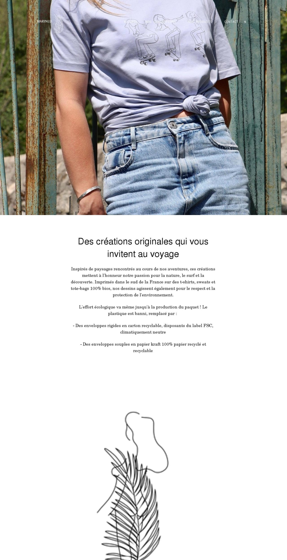 marinlu.com shopify website screenshot