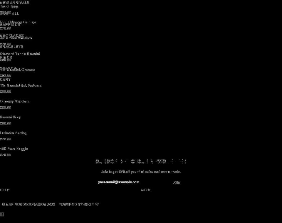 marinoxdecoracion.com shopify website screenshot