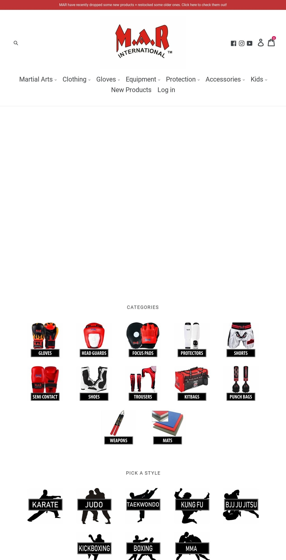 marinternational.co.uk shopify website screenshot