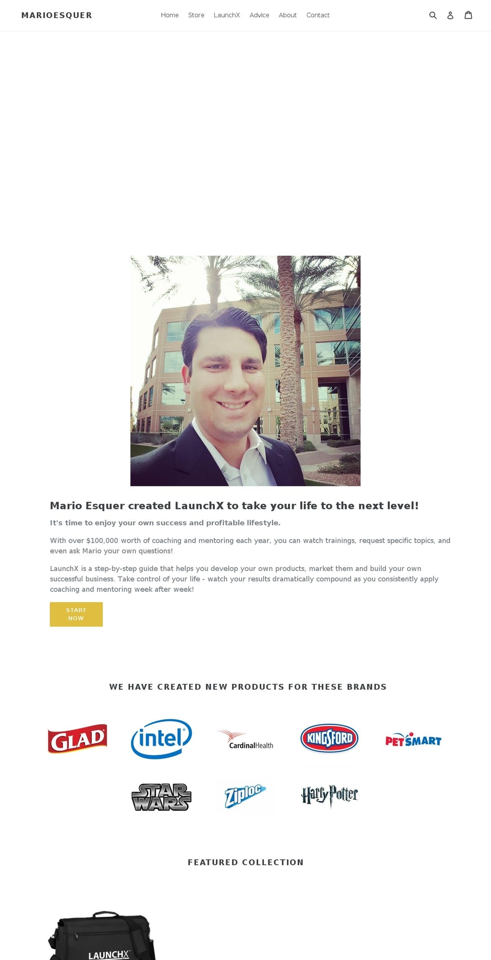 marioesquer.com — Shopify storefront screenshot