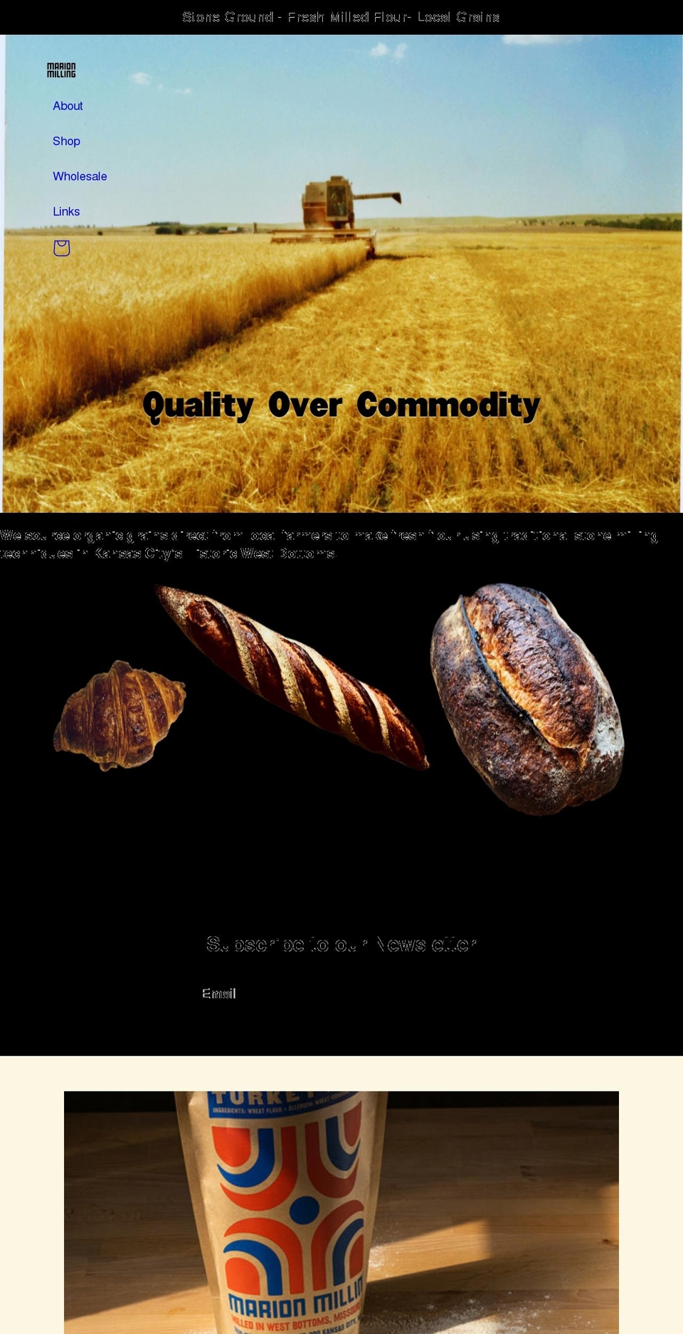 marionmilling.com shopify website screenshot