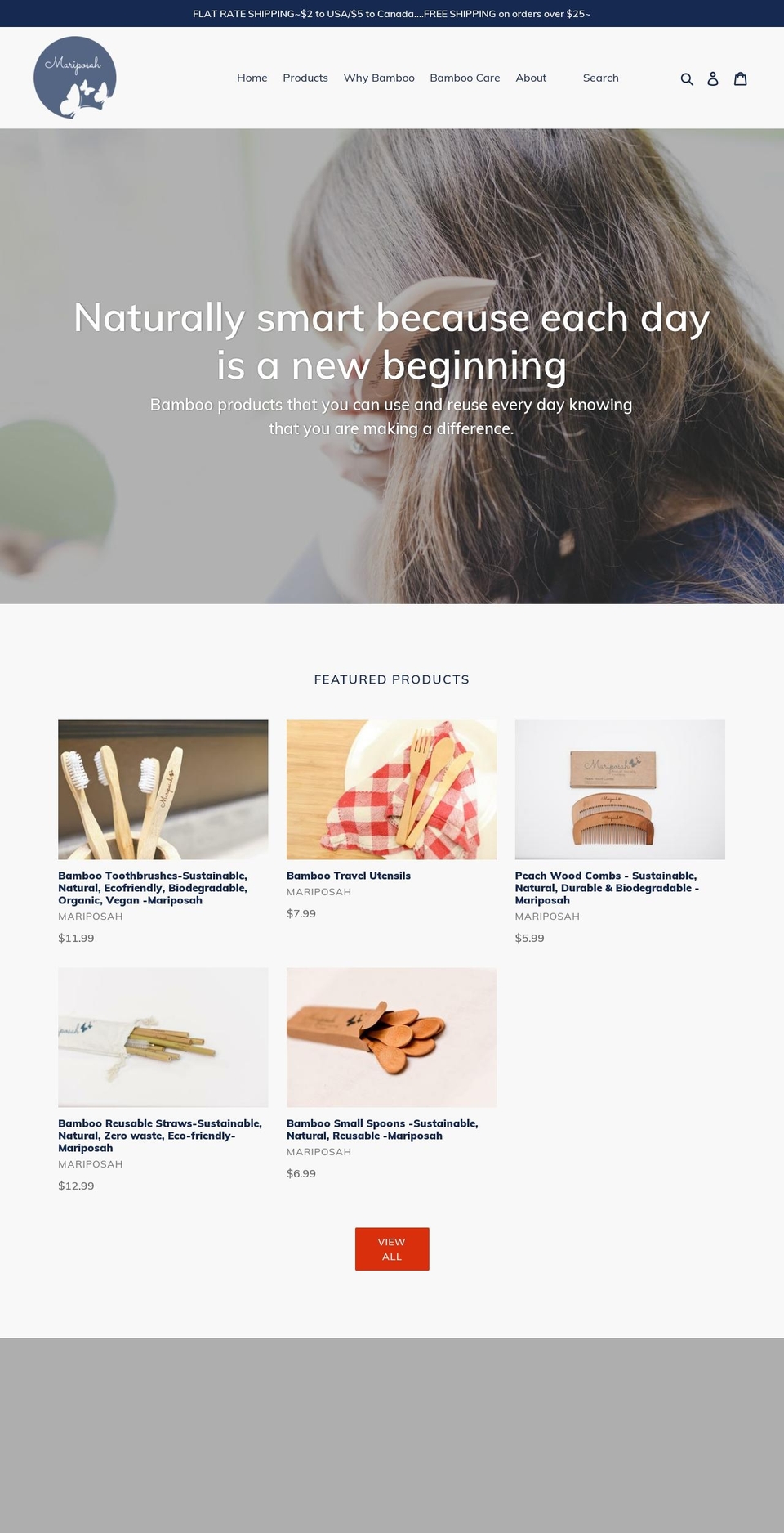 mariposah.com — Shopify storefront screenshot
