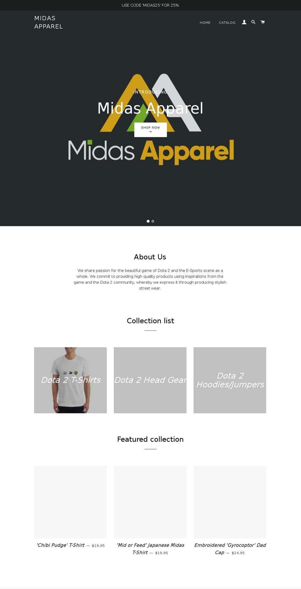 mariposalashes.com — Shopify storefront screenshot