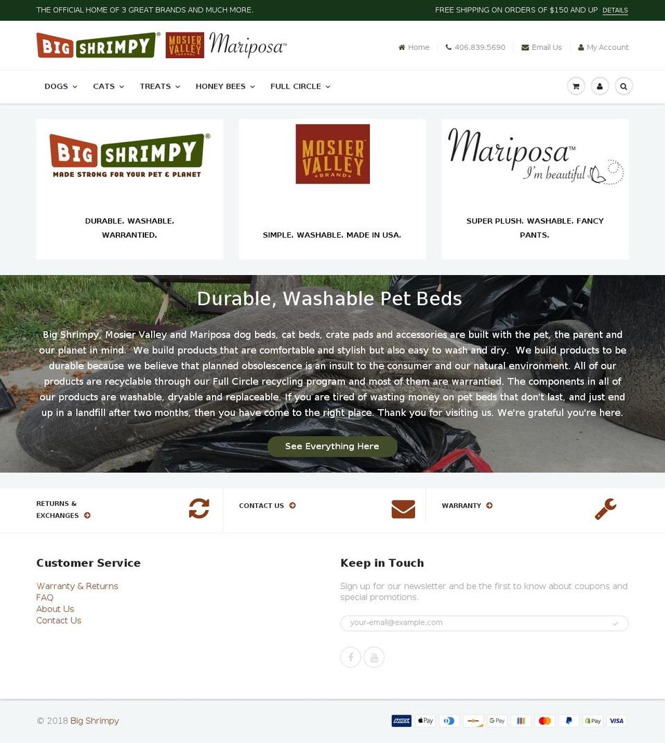 mariposapet.com — Shopify storefront screenshot