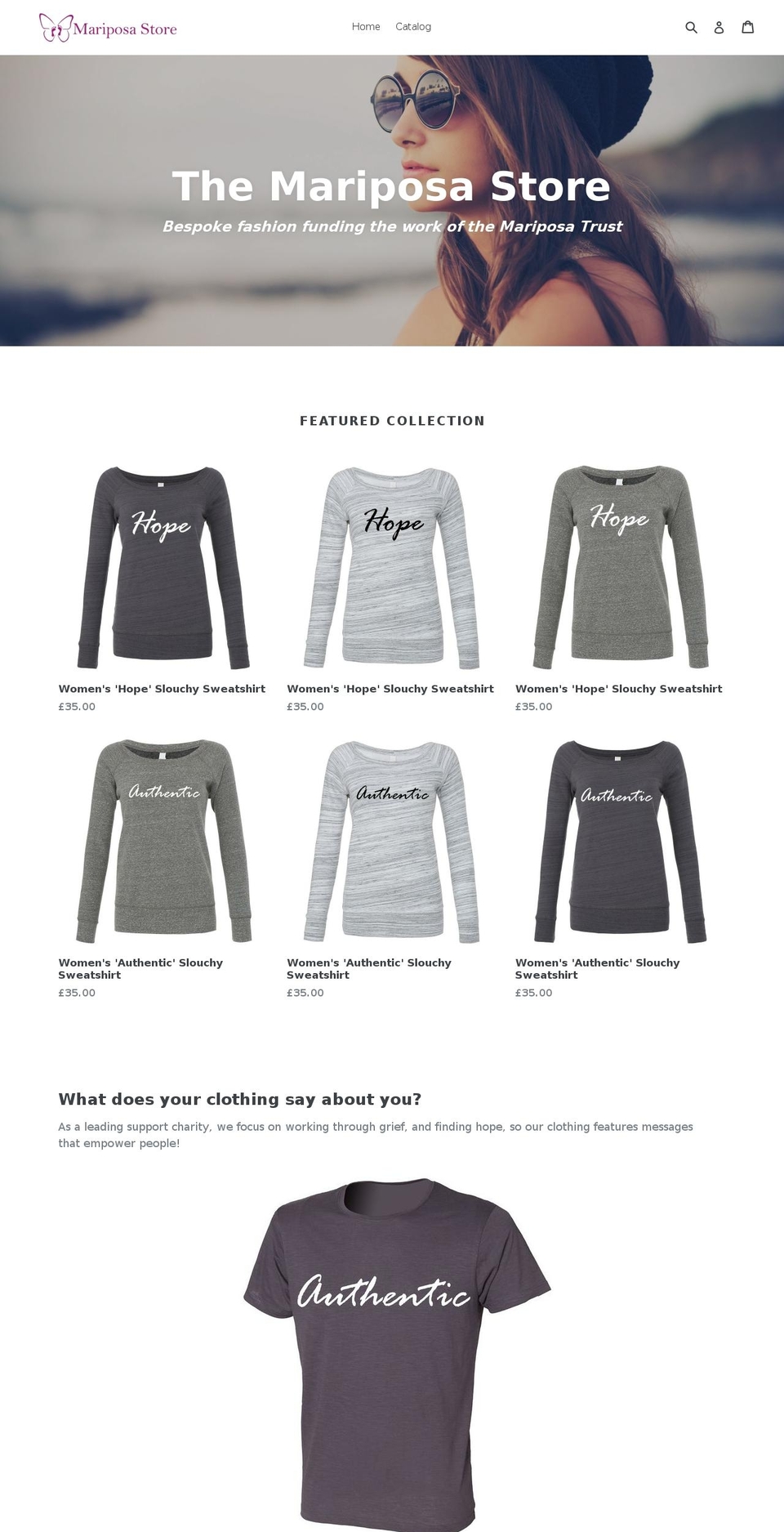 mariposastore.org shopify website screenshot