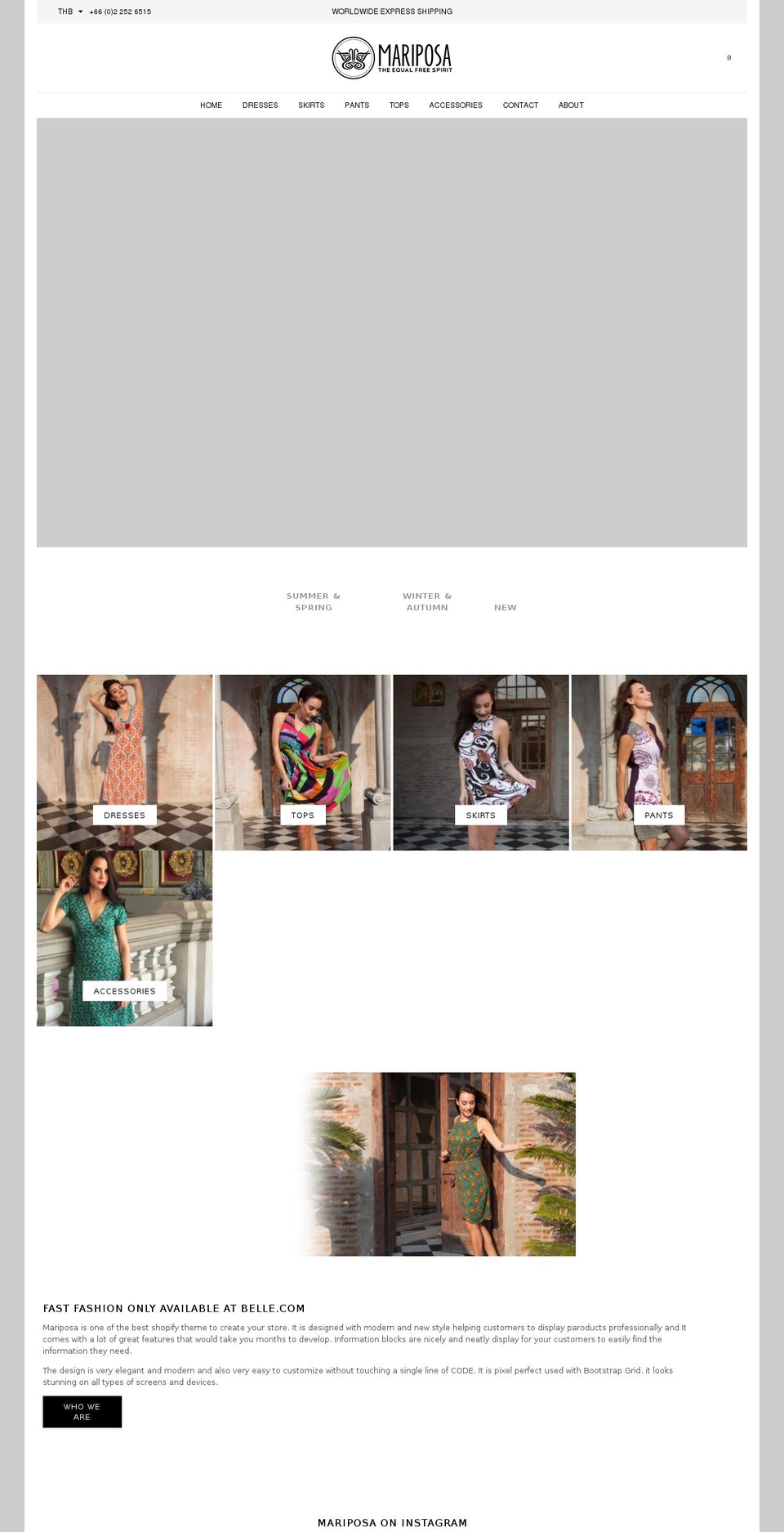 mariposatrends.com — Shopify storefront screenshot