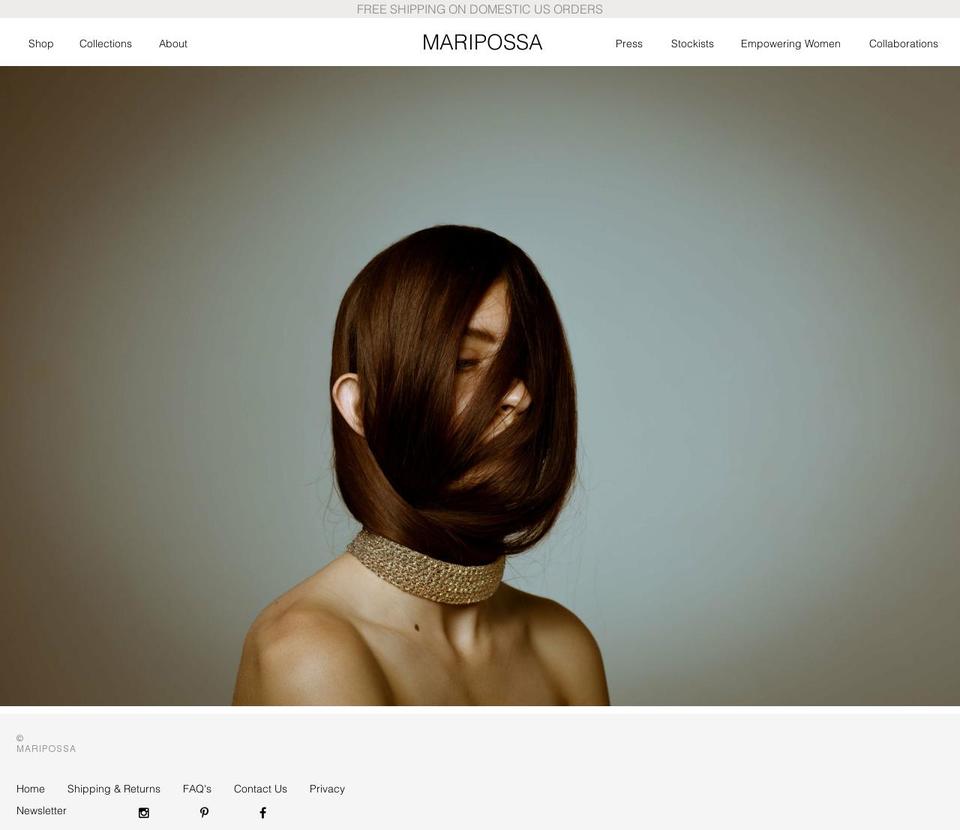 maripossa.com.au shopify website screenshot