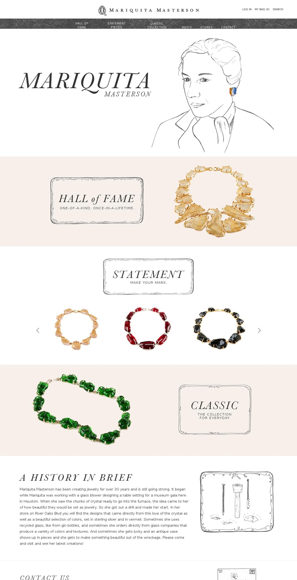 mariquitamasterson.com shopify website screenshot