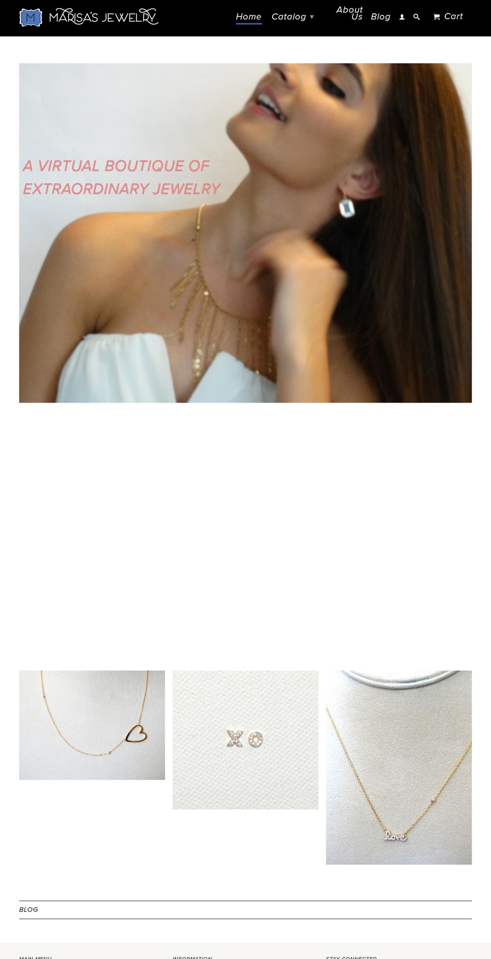 marisasjewelry.com shopify website screenshot