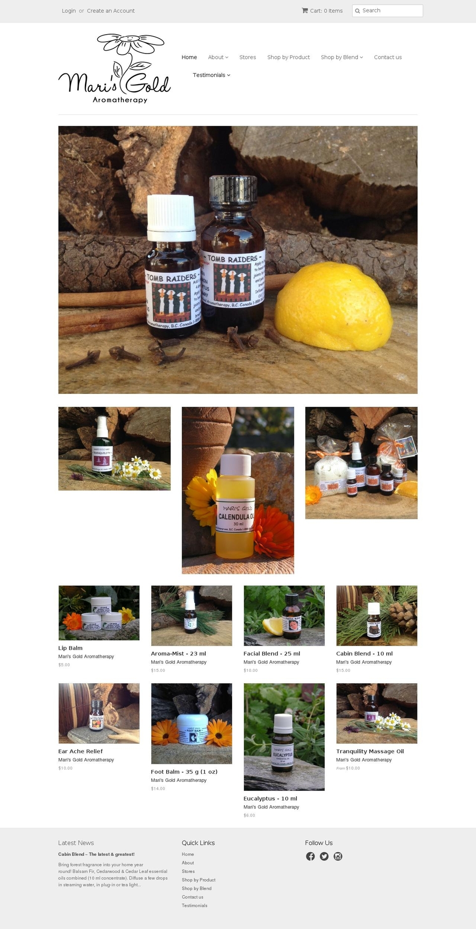 marisgold.com shopify website screenshot