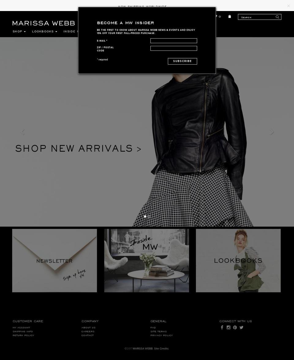 MW Shopify theme site example marissa-webb.co