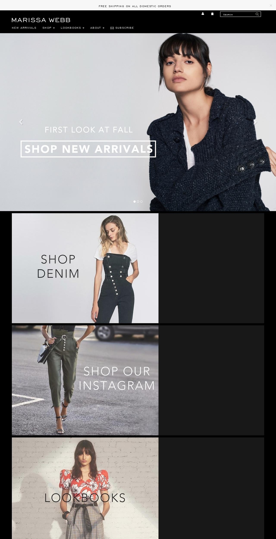 MW Shopify theme site example marissawebbclothing.com