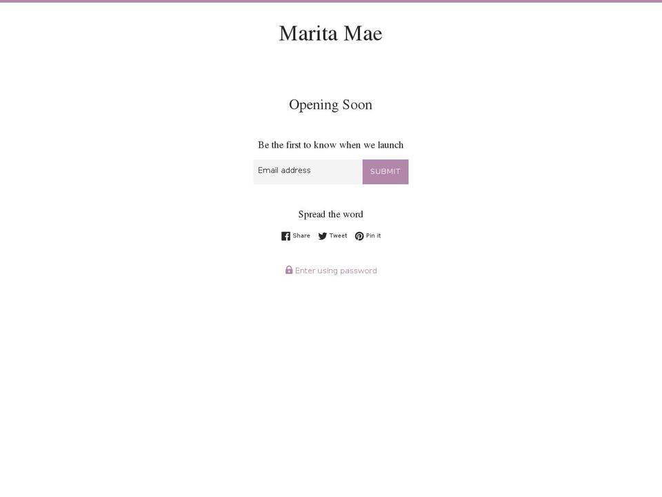 maritamae.com shopify website screenshot