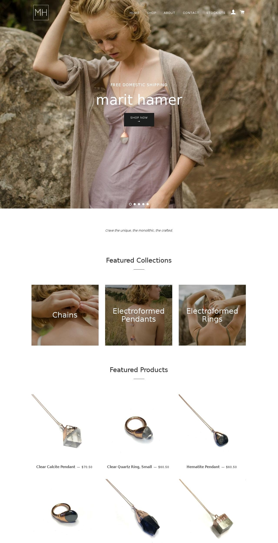 marithamer.com — Shopify storefront screenshot
