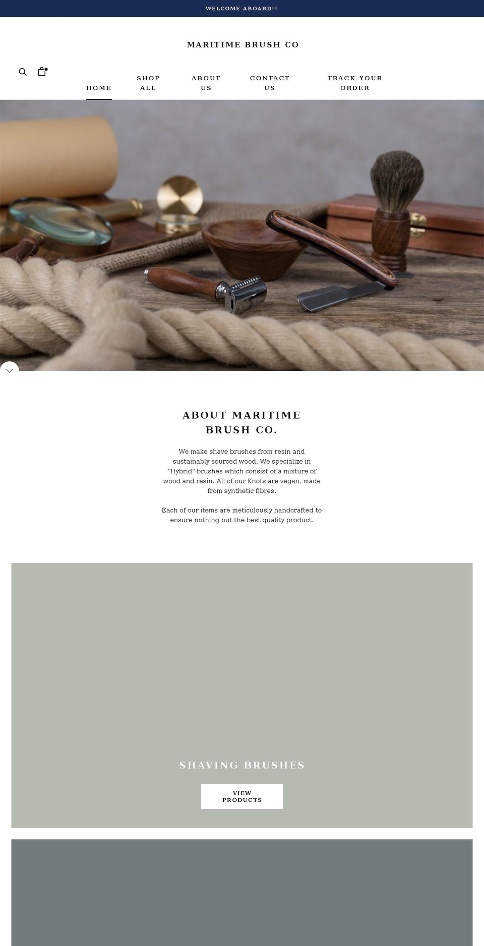 maritimebrushco.com shopify website screenshot