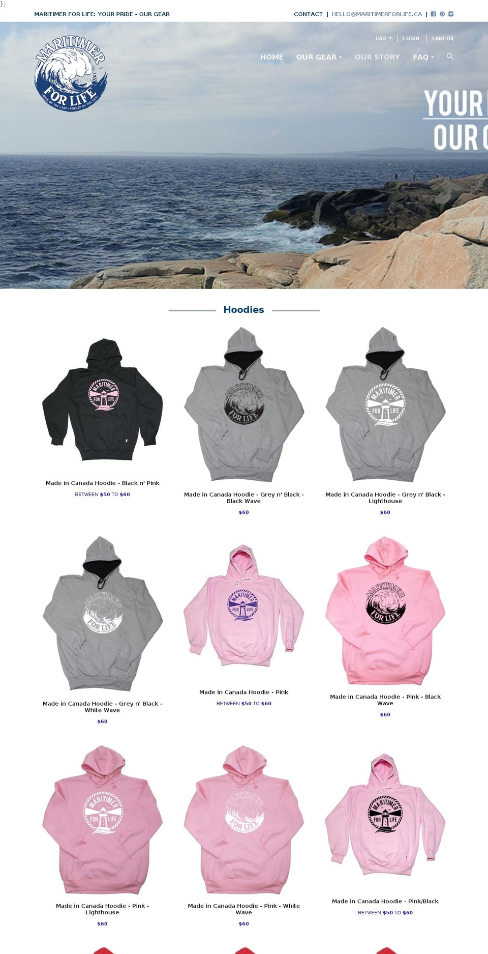 maritimer4life.com shopify website screenshot
