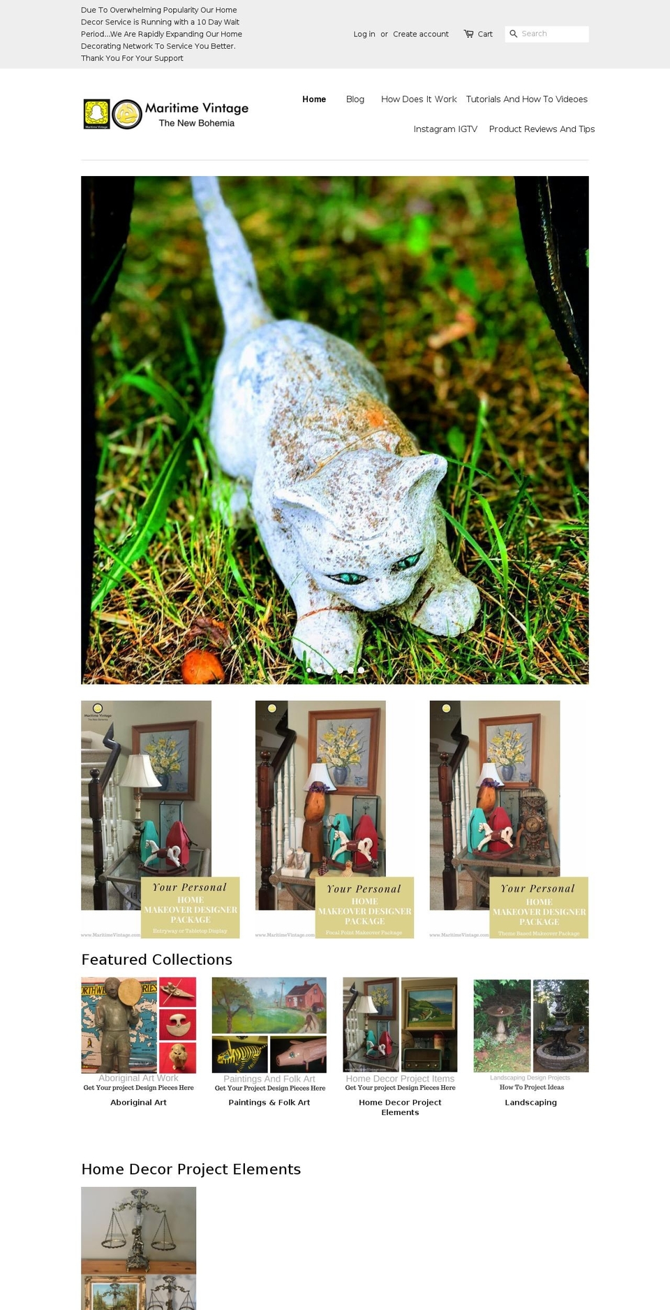 maritimevintageantiques.com — Shopify storefront screenshot