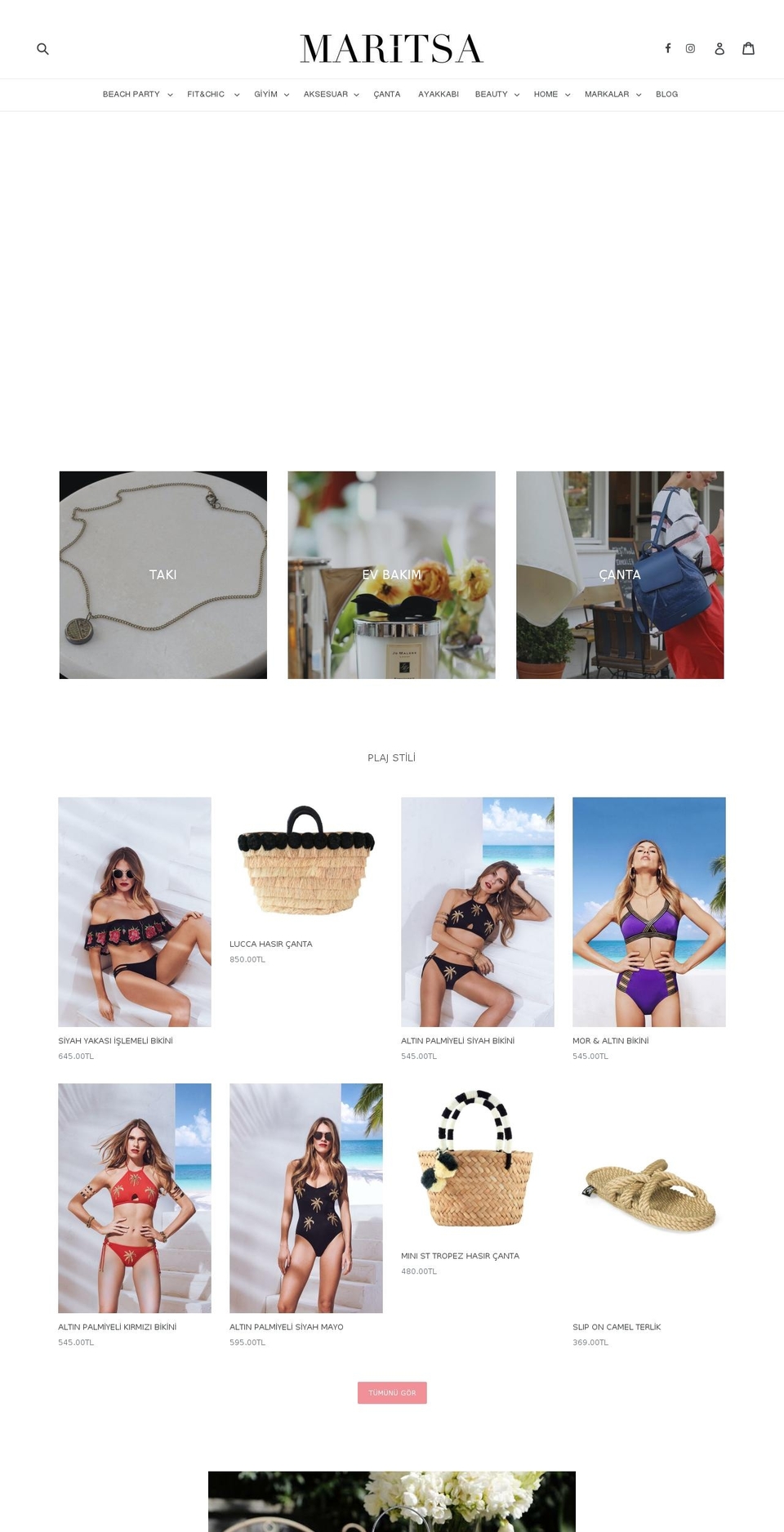 maritsa.co shopify website screenshot