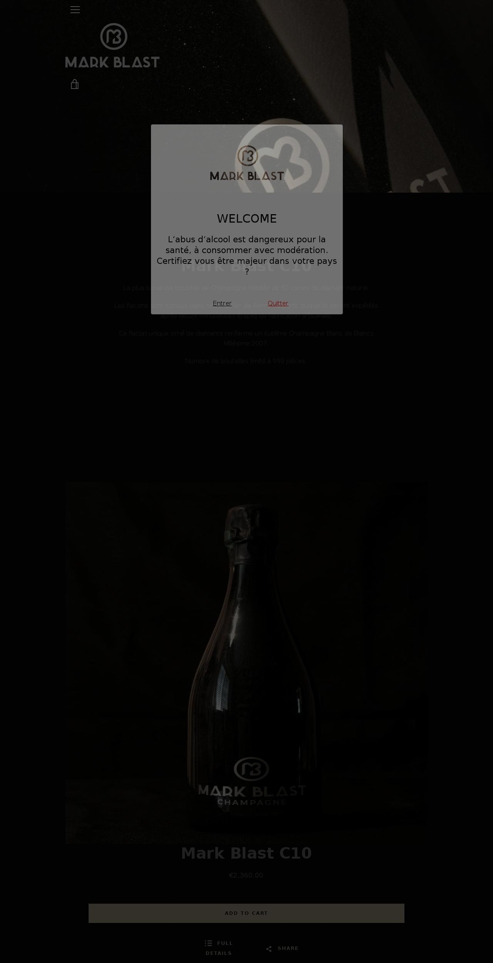 mark-blast.com — Shopify storefront screenshot