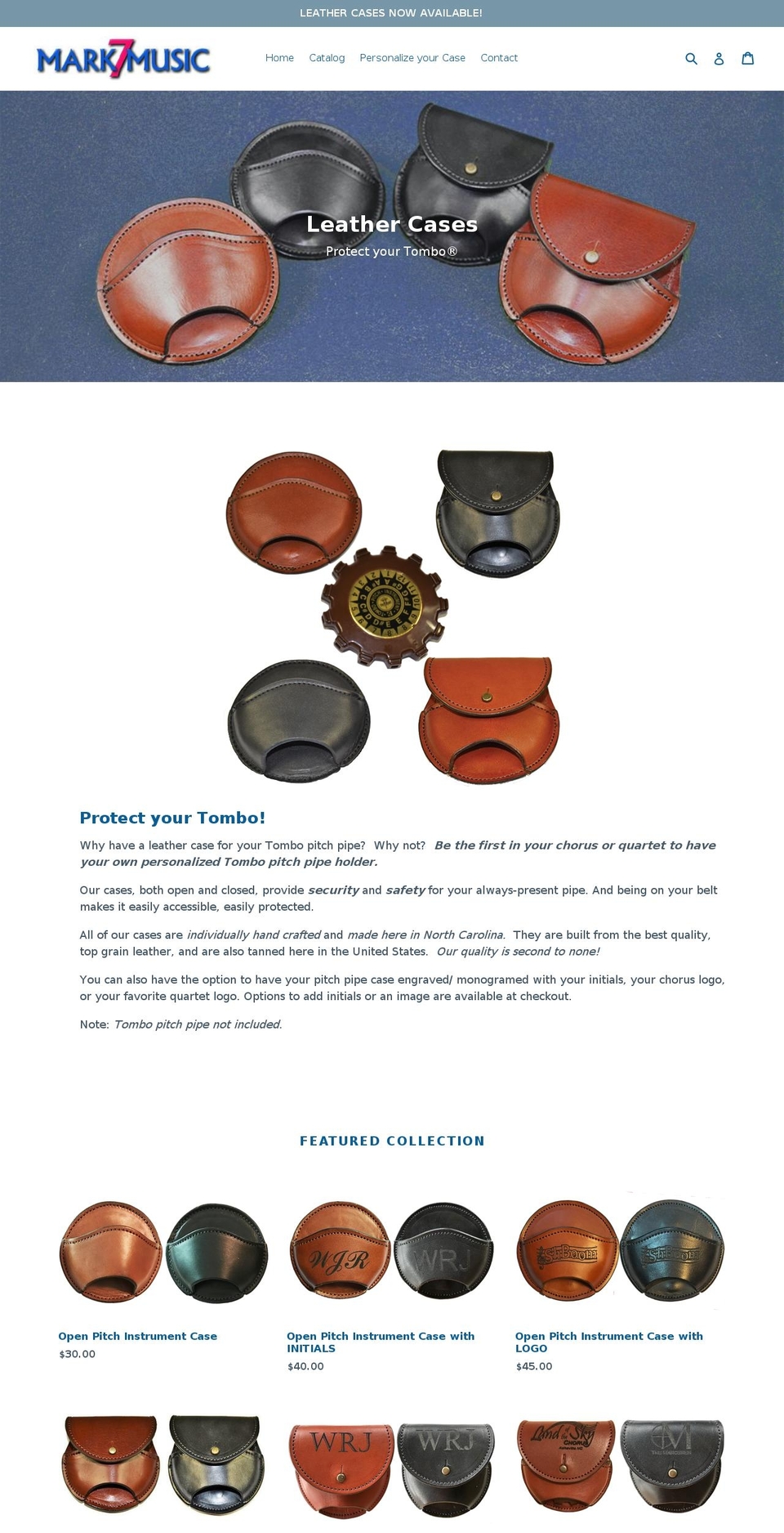 mark7music.com shopify website screenshot