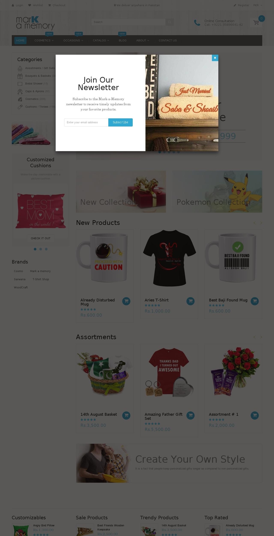 markamemory.com shopify website screenshot