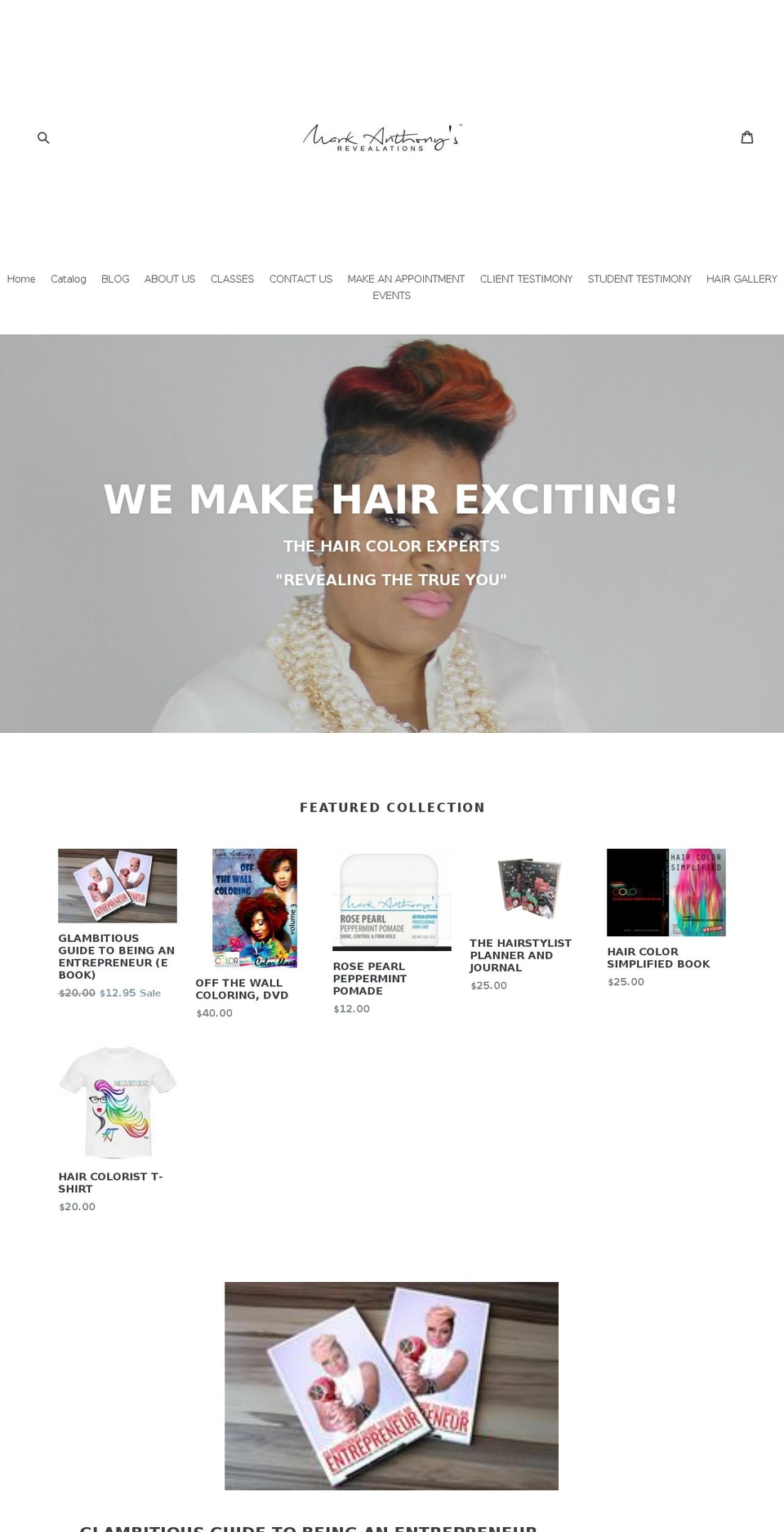 markanthonysbeauty.com — Shopify storefront screenshot
