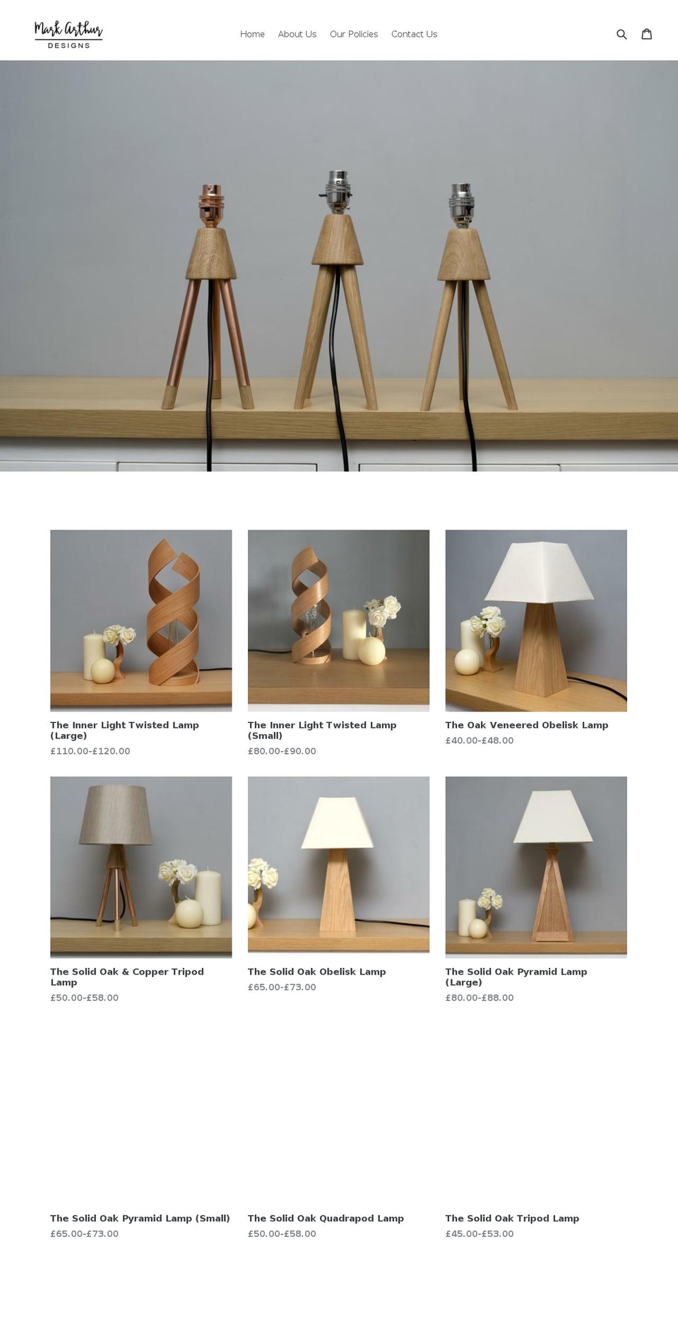 markarthurdesigns.com — Shopify storefront screenshot