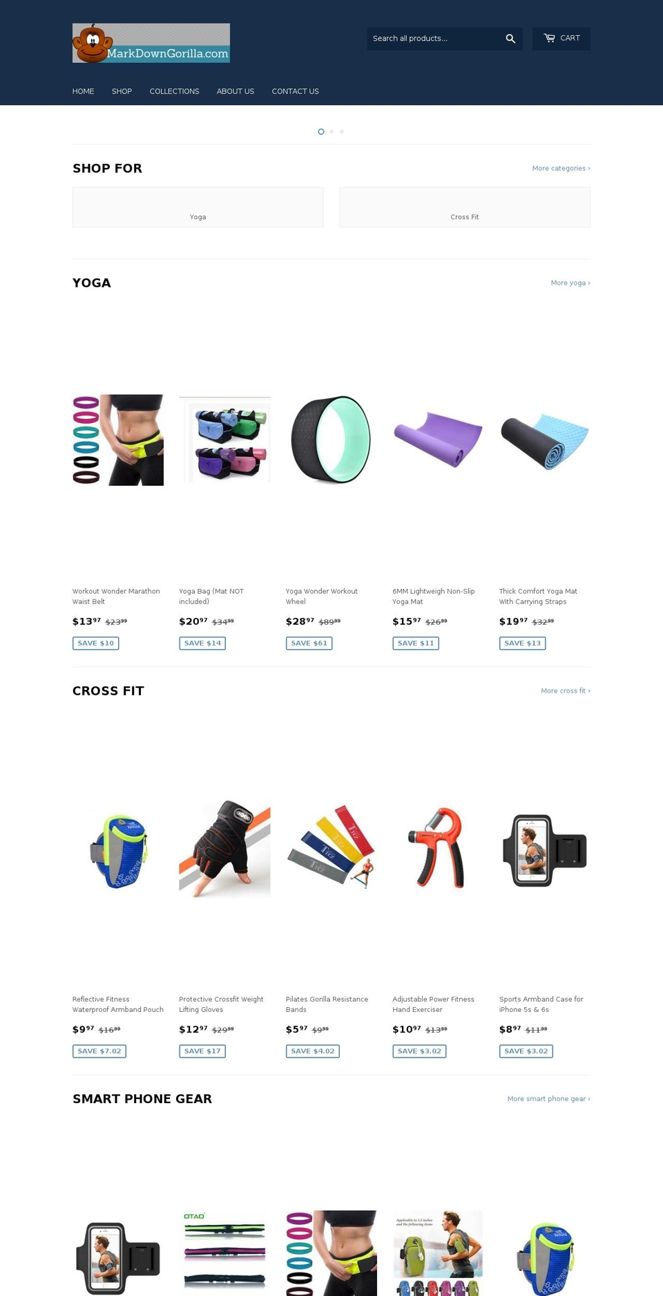 markdowngorilla.com — Shopify storefront screenshot