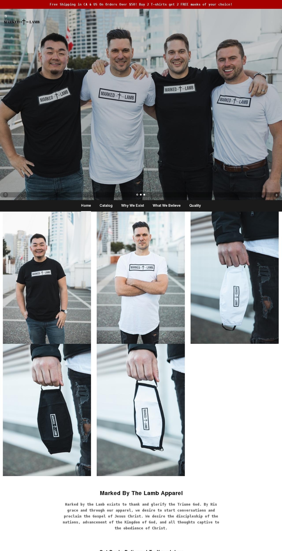 markedbythelamb.com shopify website screenshot