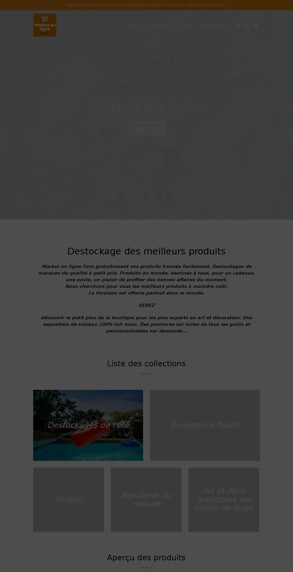 market-enligne.com — Shopify storefront screenshot