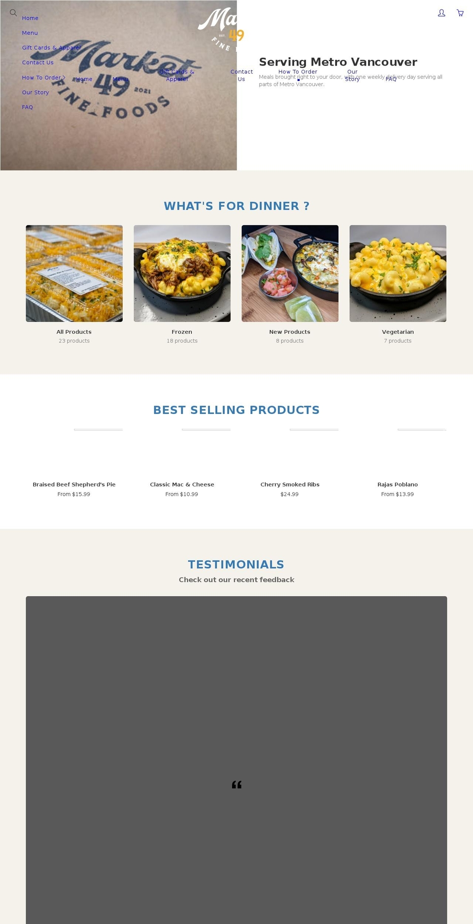 market49.ca shopify website screenshot