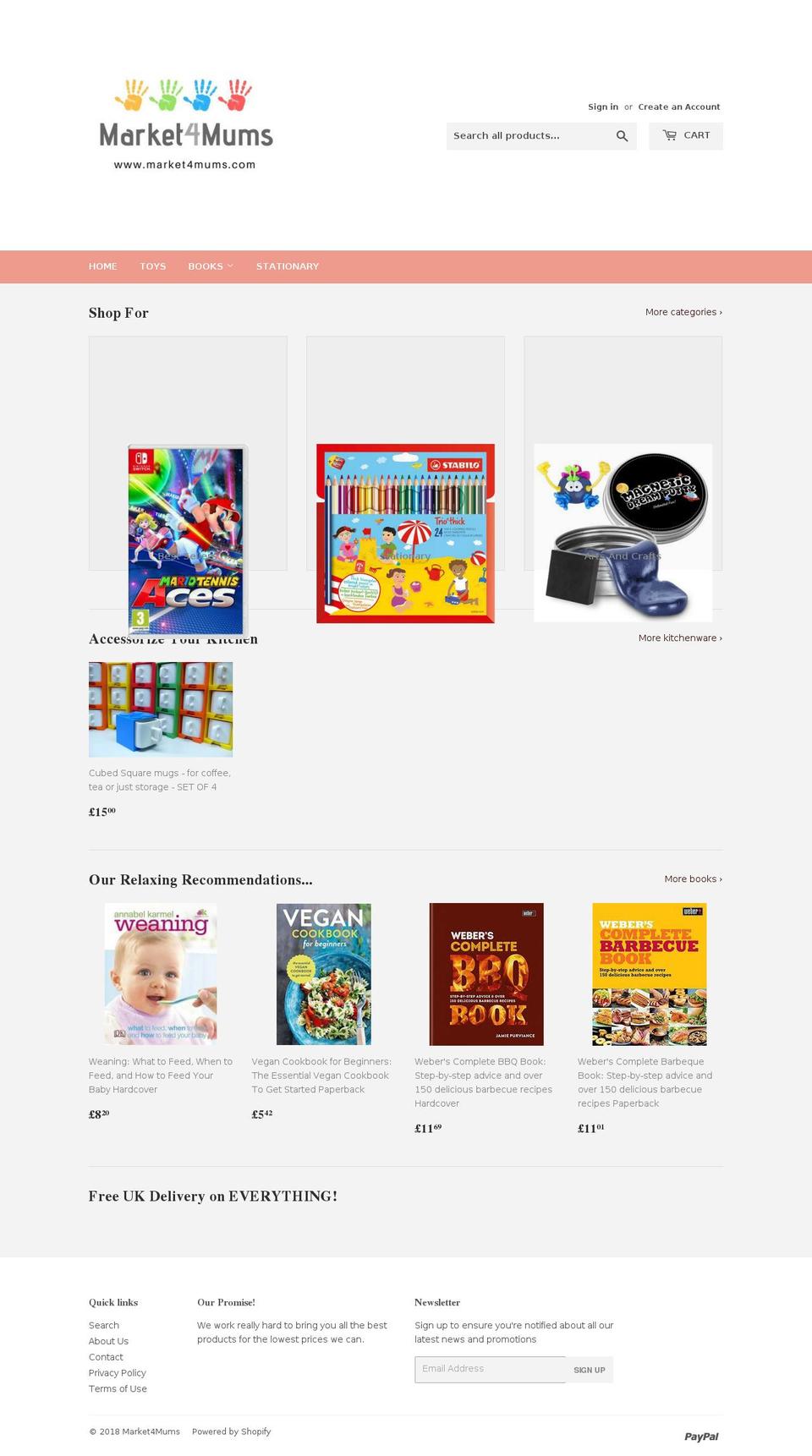 market4mums.com shopify website screenshot