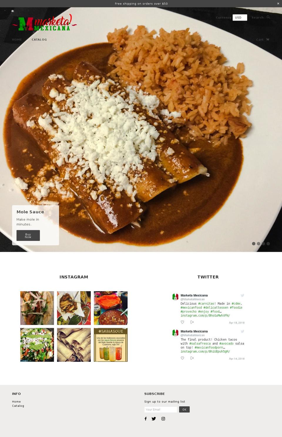 marketamexicana.com — Shopify storefront screenshot