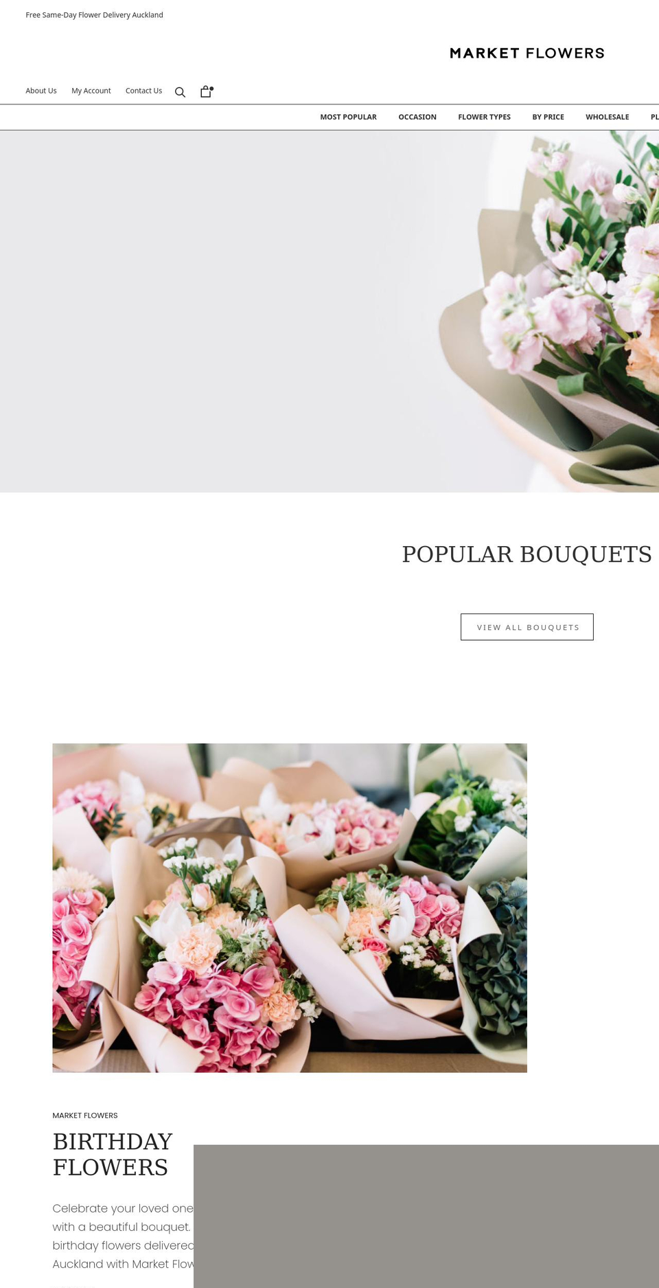 marketflowers.co.nz shopify website screenshot