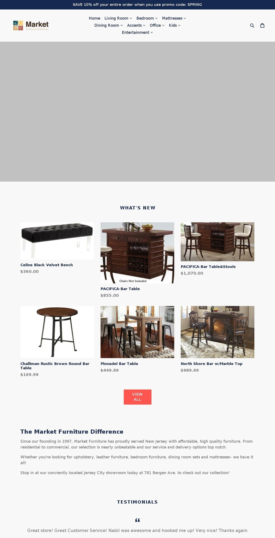 marketfurniturestore.com — Shopify storefront screenshot