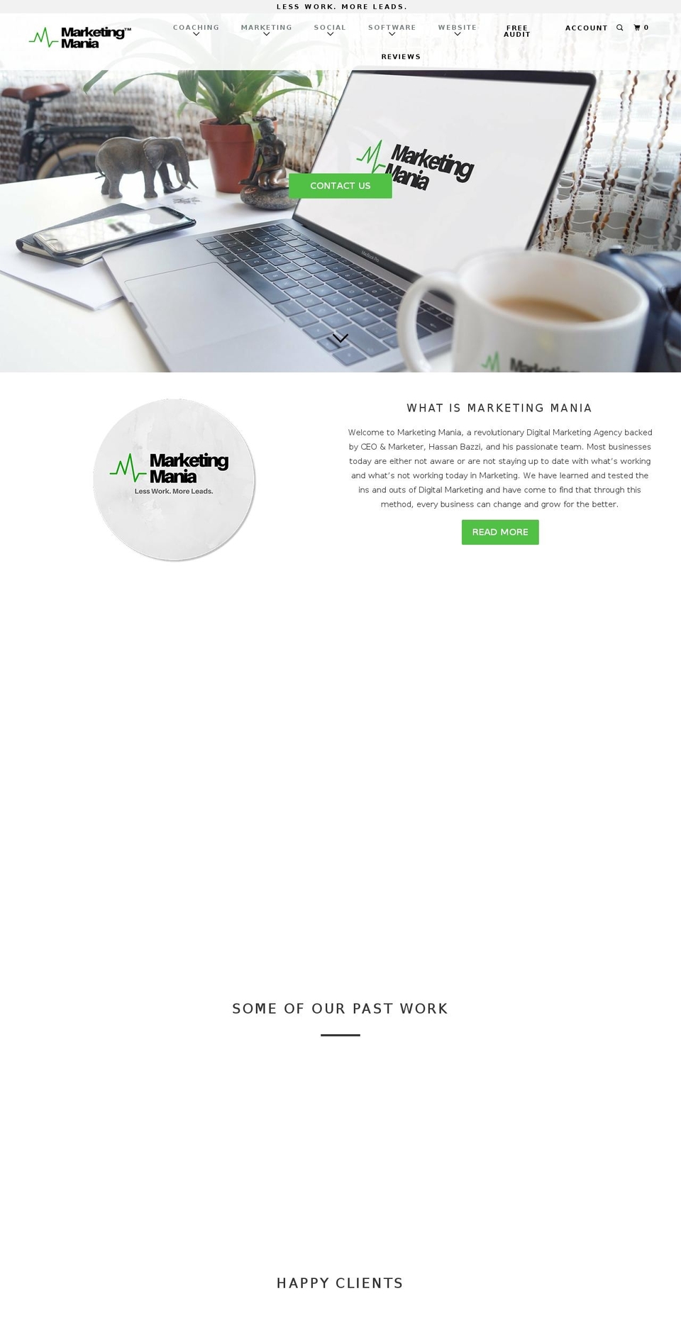 marketingmania.ca shopify website screenshot