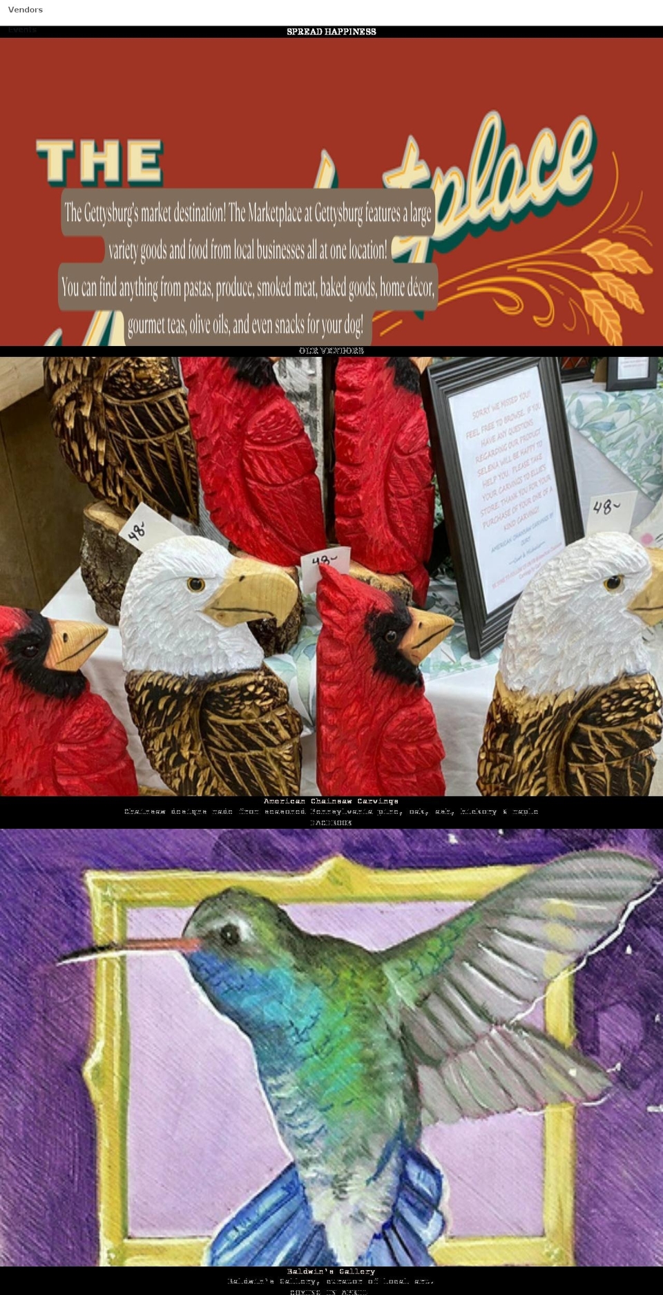 marketplacegettysburg.com shopify website screenshot