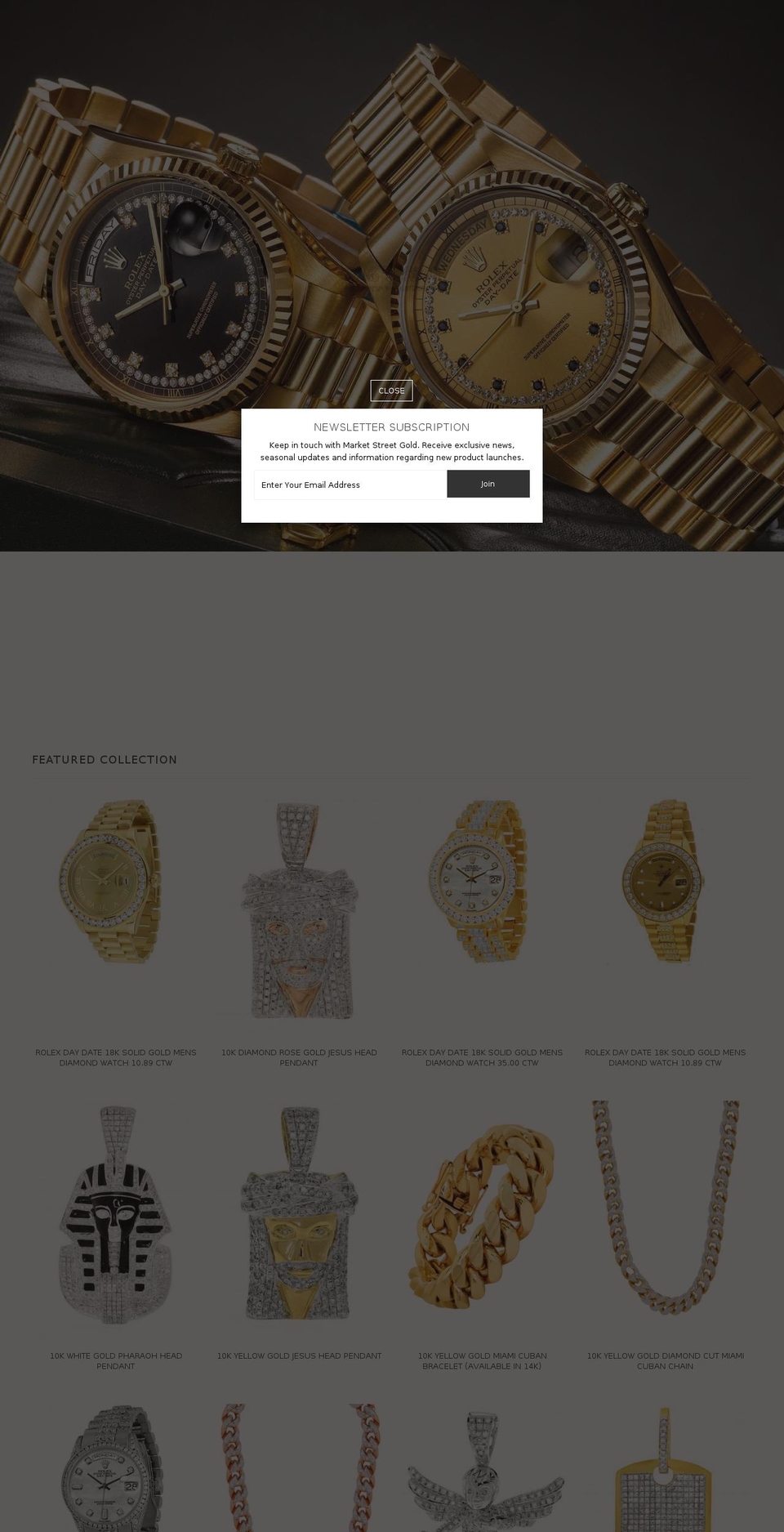 marketstreetgold.com shopify website screenshot