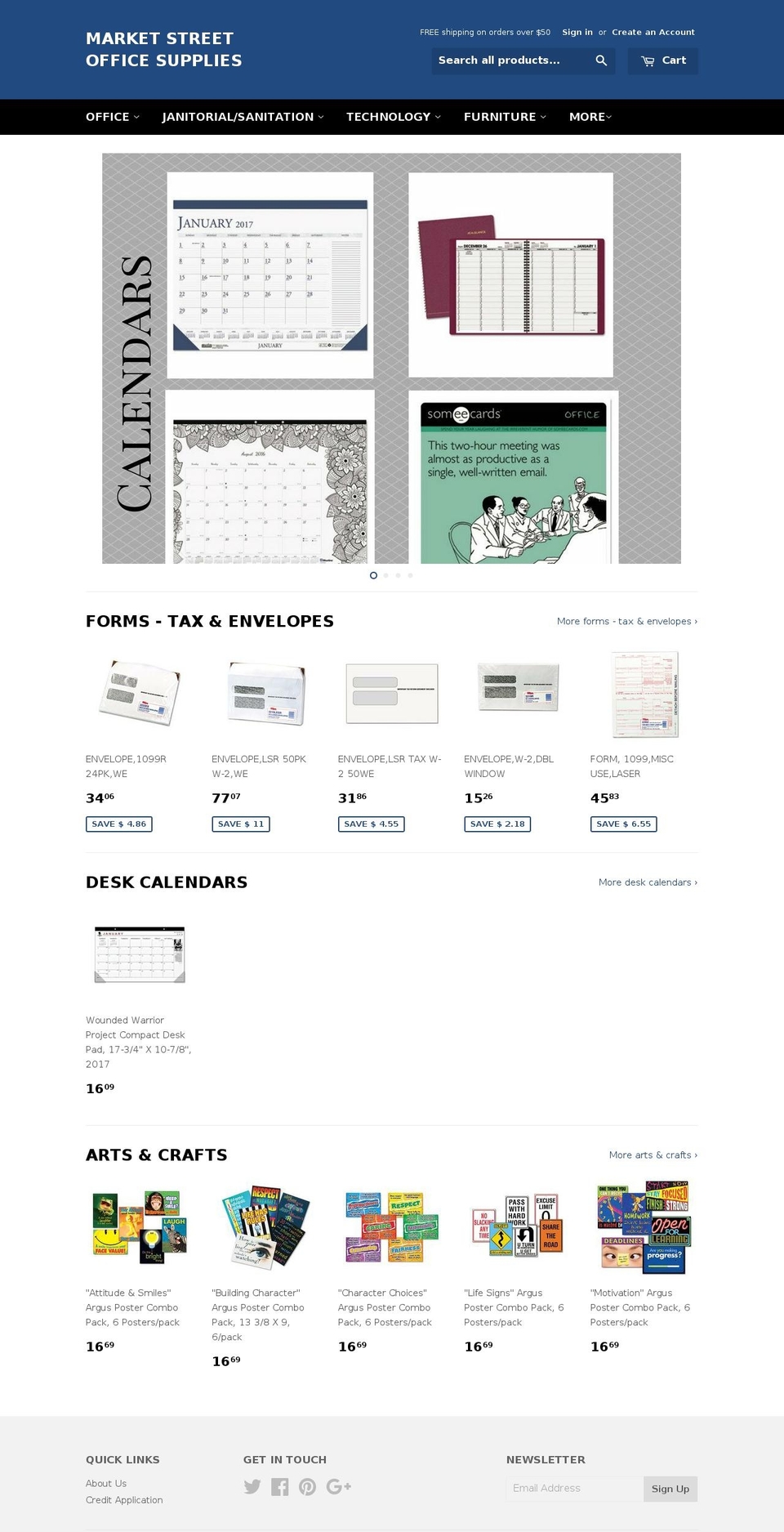 marketstreetofficesupplies.com shopify website screenshot