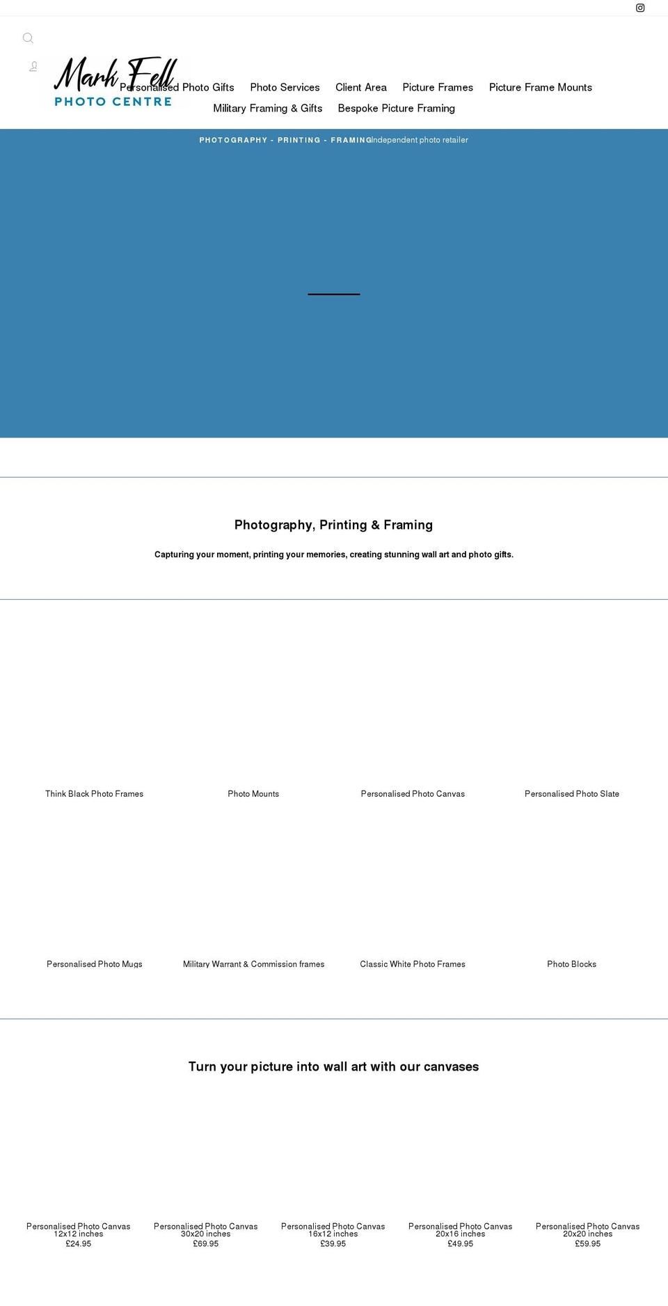 markfellphotocentre.co.uk shopify website screenshot