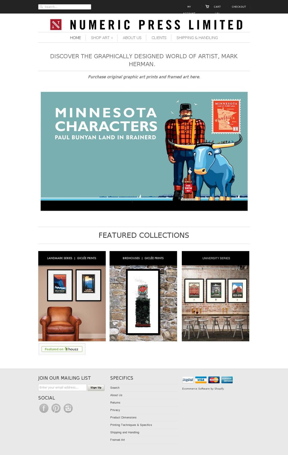 markhermanlandmarks.com shopify website screenshot