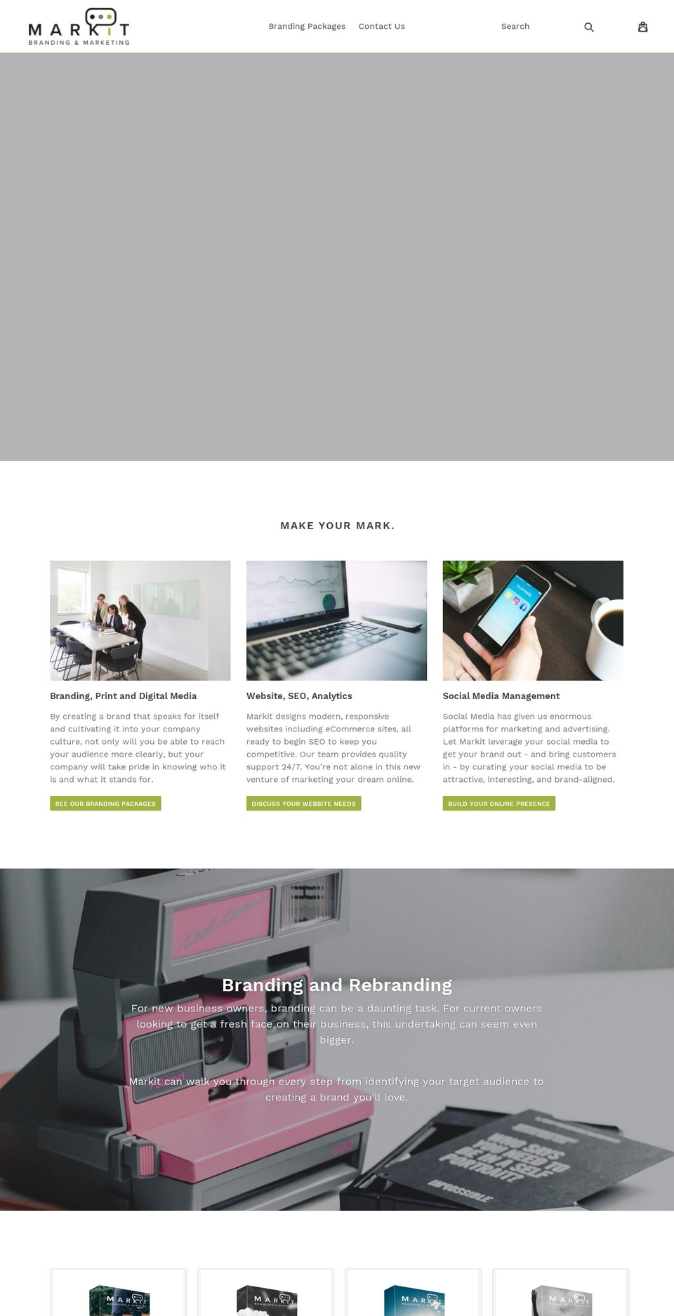 markitbrand.com — Shopify storefront screenshot