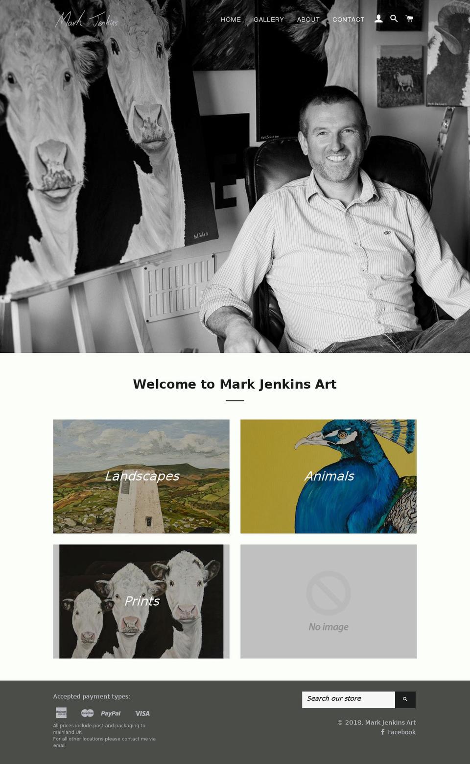 markjenkinsart.com — Shopify storefront screenshot